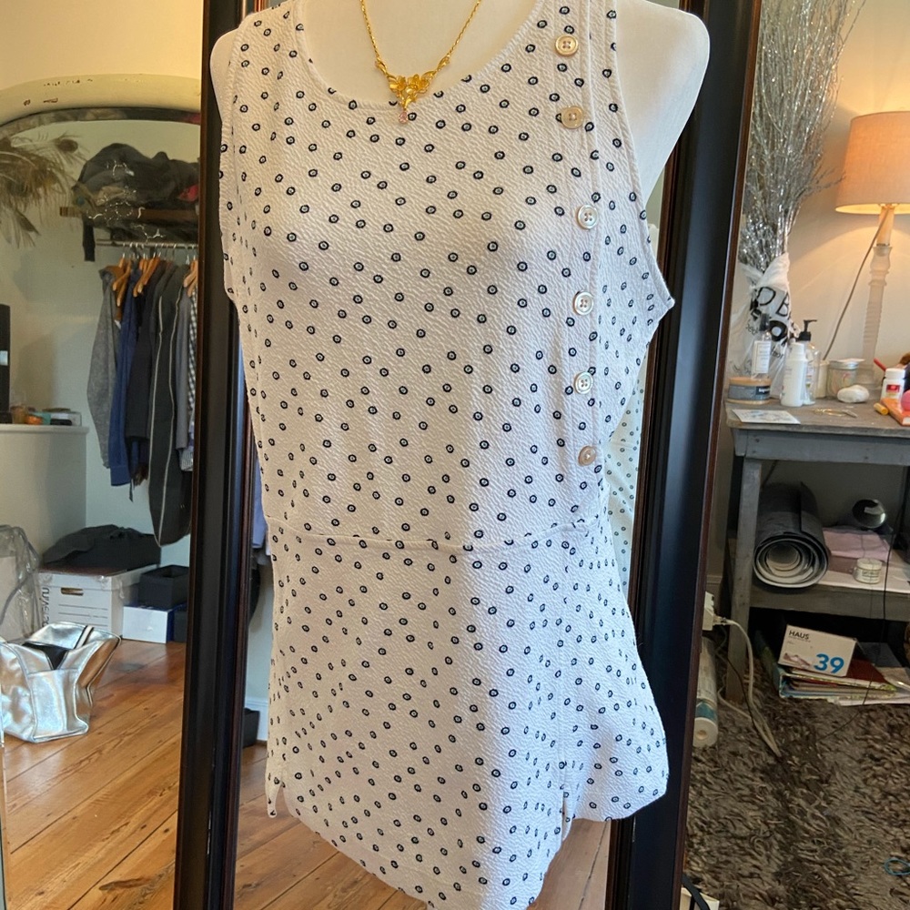 Dressy tank with pretty button detail